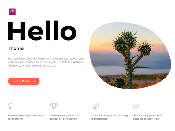 Hello Elementor WordPress Theme For Creating Website