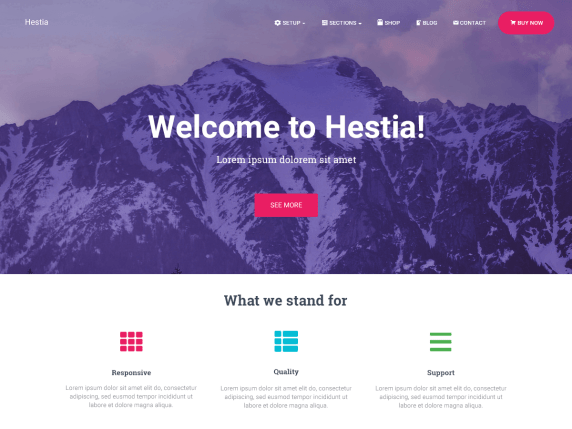 hestia wordpress theme