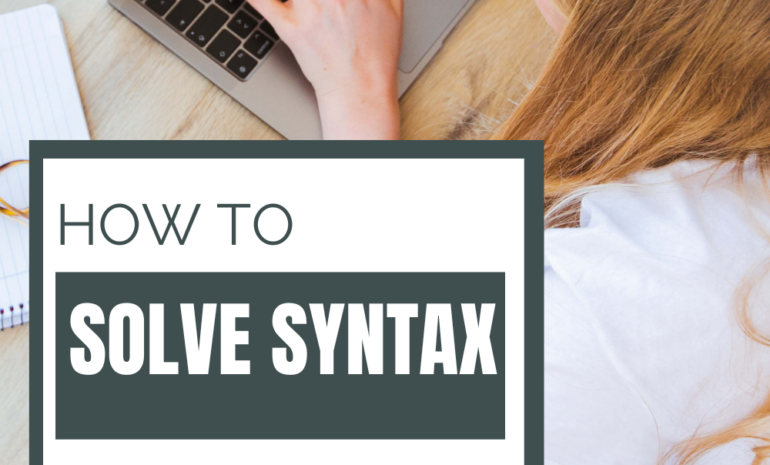 How To Solve Syntax Error In WordPress