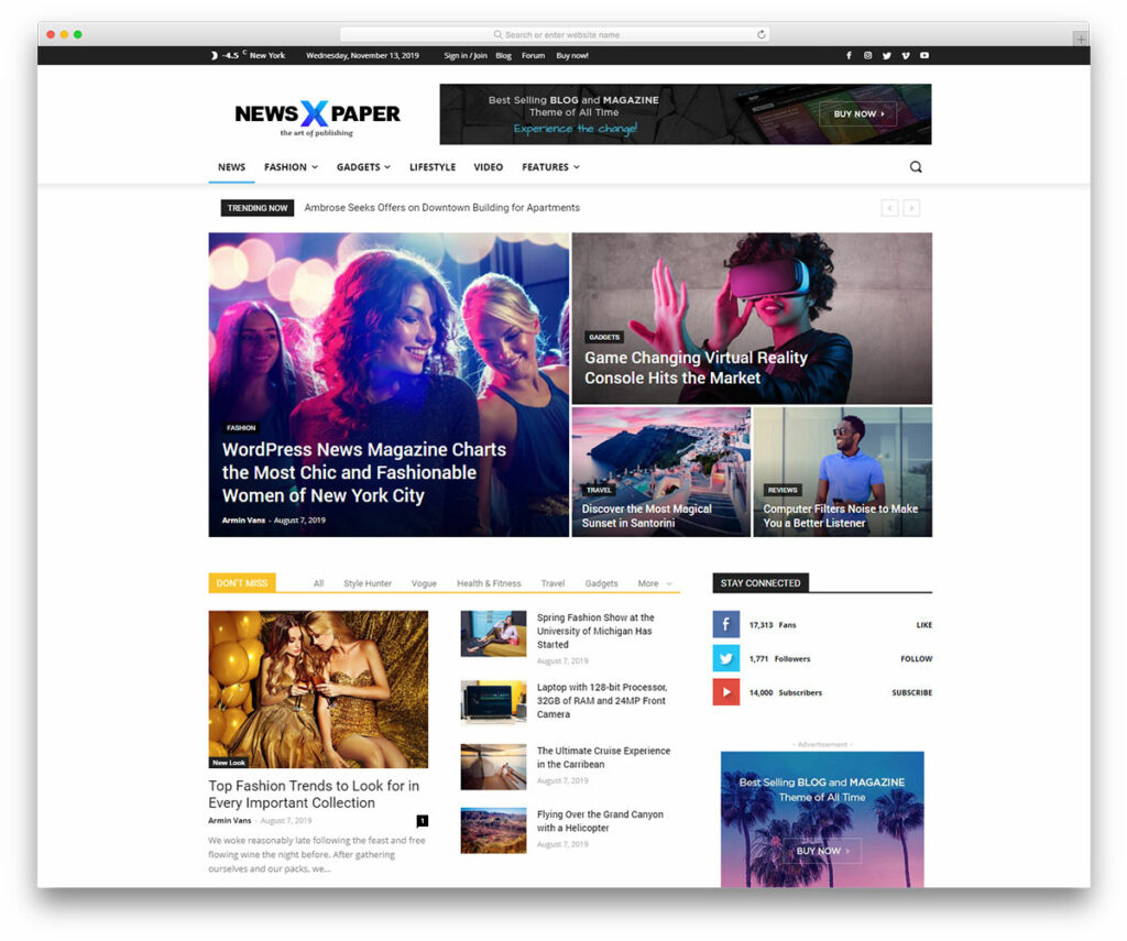 1. Newspaper (Most Popular) - Best News WordPress Themes