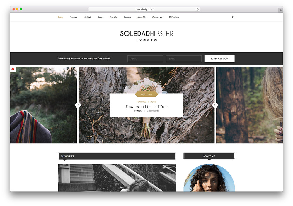 soledad beautiful minimal wordpress blog theme