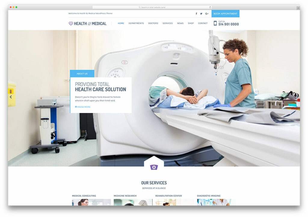 health medical theme by wplook