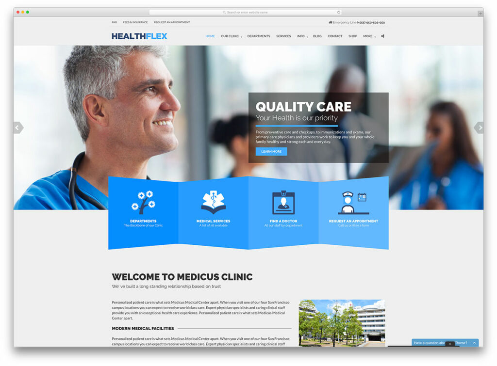 healthflex new medical wordpress theme