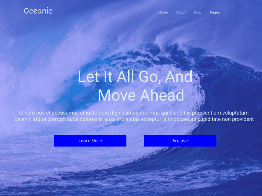 Ocean Blues Under Construction WordPress Theme